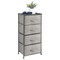 mDesign Tall Dresser Storage Tower Stand with 4 Fabric Drawers